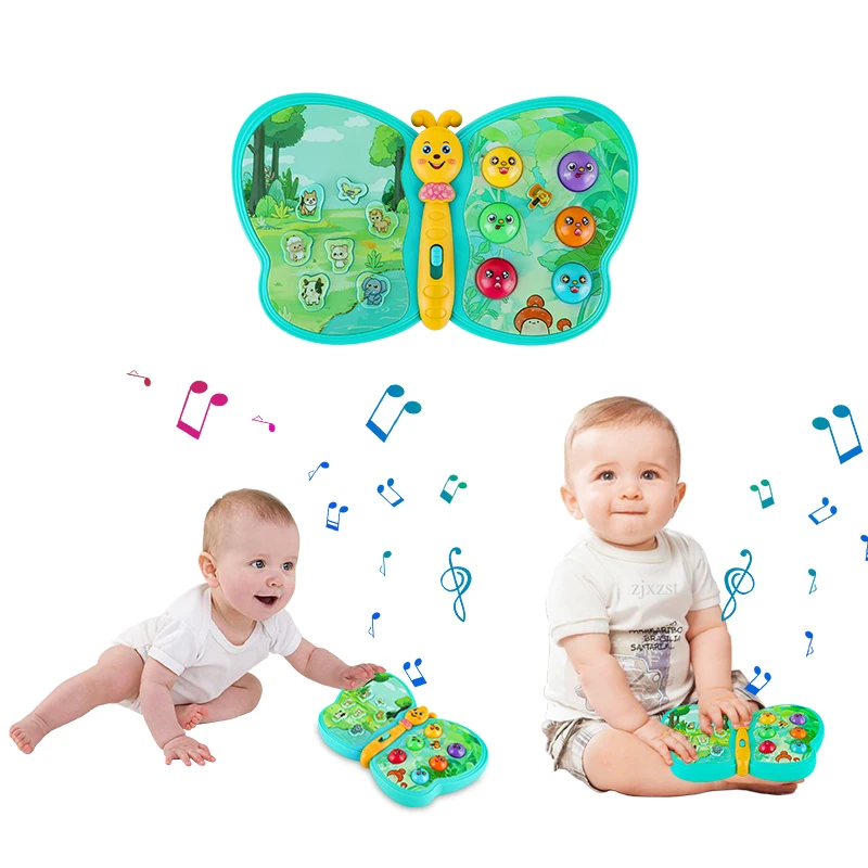 iplay Interactive Musical Butterfly Toy for Toddlers,Animal Sounds&Game&Flash Light&Early Educational,1 Year Old Boy&Girl 12+M Infant development toys