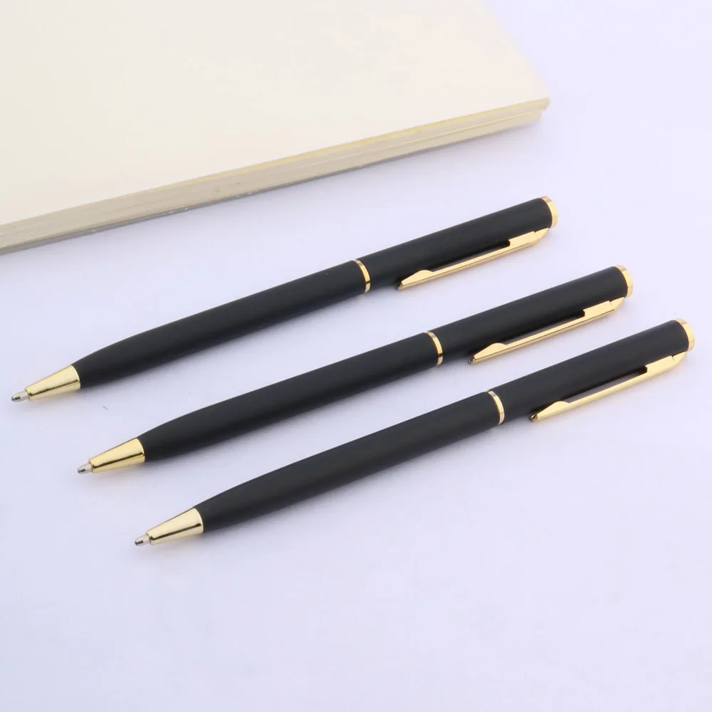 Sunpex quality BLACK metal classical golden student Ballpoint Pen men signature INK PENS Stationery Office Supplies