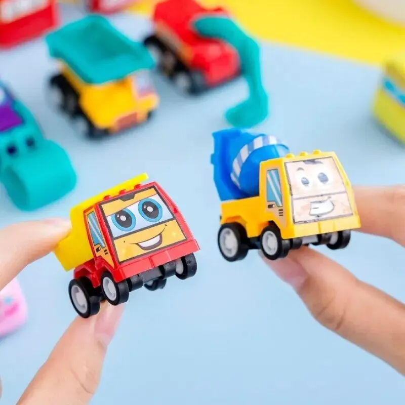 FoWin 6Pcs Mini Inertial Pull Back Engineering Car Set Child Kids Cartoon Toys Birthday Gift toy car