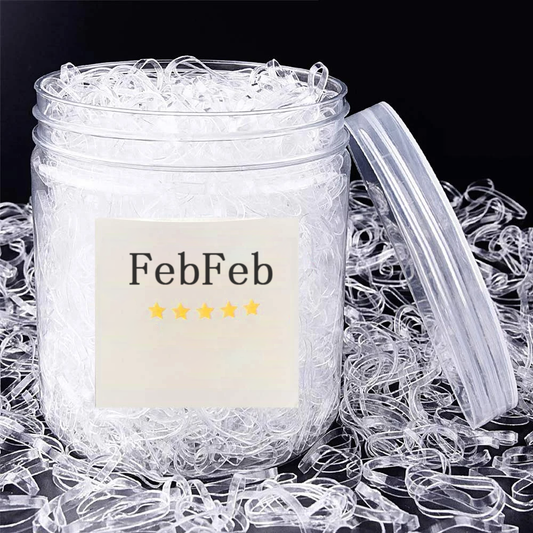 FebFeb Clear Ponytail Ropes Rubber Bands Holder Elastic for Women Girls Bind Tie Holder Hair Accessories Hair Styling Tools