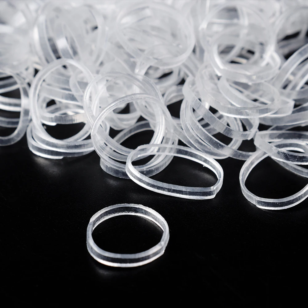FebFeb Clear Ponytail Ropes Rubber Bands Holder Elastic for Women Girls Bind Tie Holder Hair Accessories Hair Styling Tools