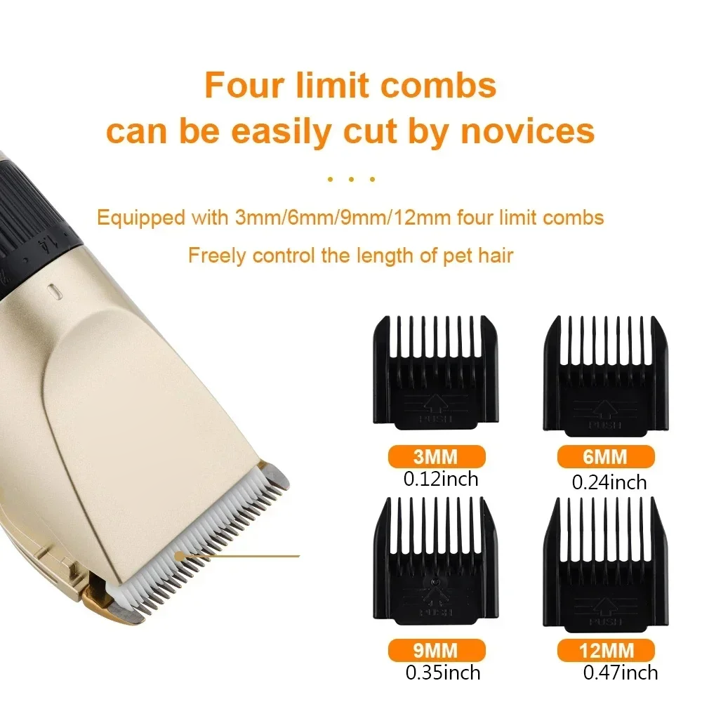 WINWIN Dog Professional Hair Clipper Electrical Grooming Trimmer for Pets USB Rechargeable Cat Shaver Animals Haircut Machine