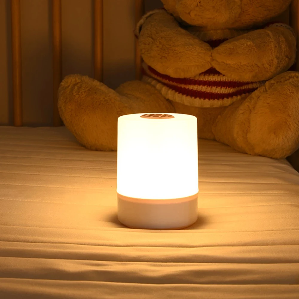 LTING FLAT DUCK Touch Night Lamp 3 Modes Dimming Bedroom Bedside Lamp USB Charging Night Light Ambient Light Soft Light Table Lamp For Kids Gift