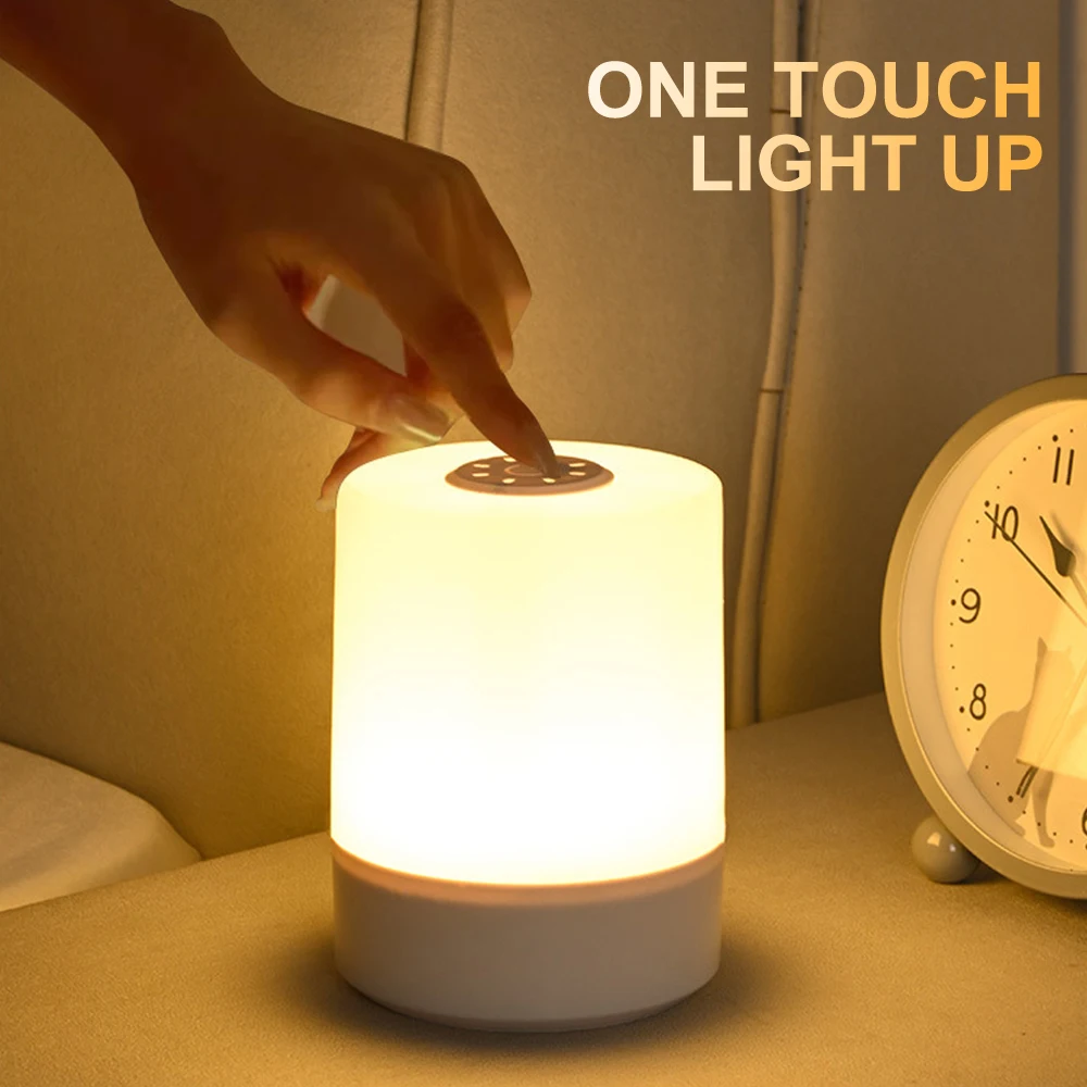 LTING FLAT DUCK Touch Night Lamp 3 Modes Dimming Bedroom Bedside Lamp USB Charging Night Light Ambient Light Soft Light Table Lamp For Kids Gift
