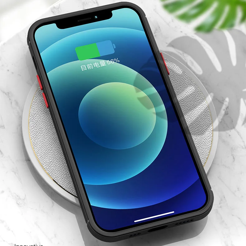 Delipwr Luxury Shockproof Armor Matte Case Silicone Bumper Clear Hard PC Cover Cases for mobile phones