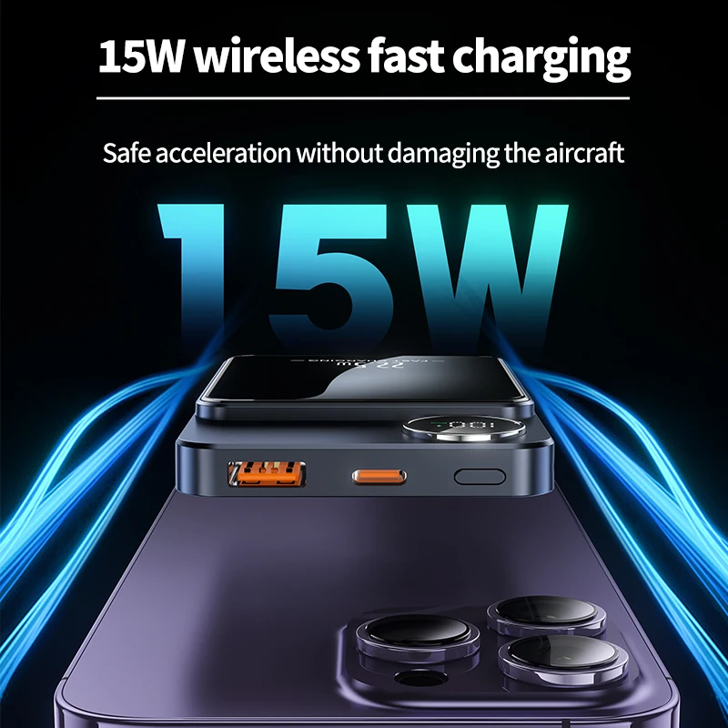 cumquat 5000mAh Magnetic Suction Wireless Power Bank