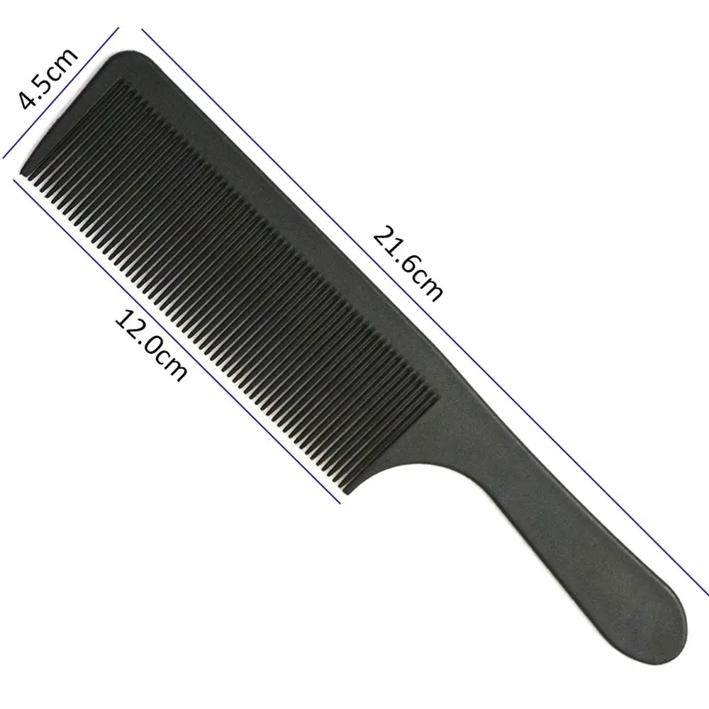 GloxLite 1PC Black Flattop Hair Cutting Comb Heat Resistant Hair Cutting Tool Hairdressing Hair Stylist Salon Carbon Antistatic Combs
