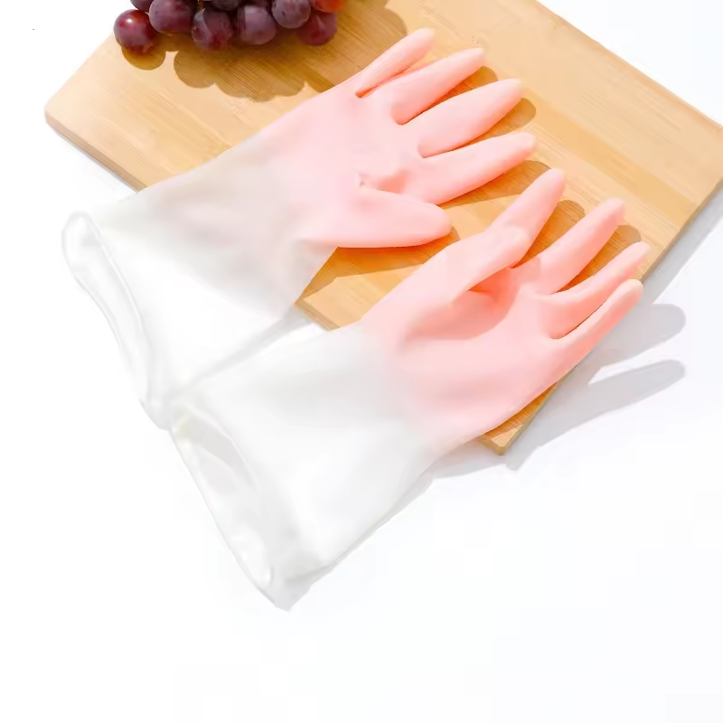 FFBCFDK Household Dishwashing Gloves Women Washing Clothes Waterproof Rubber Gloves Thin Household Brush Bowl Latex Gloves ﻿