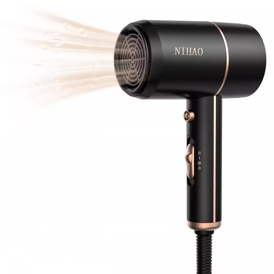 NIHAO Hair Dryers 1800W Professional Salon Hair Dryer Ionic Blow Dryer with Negative Nozzle