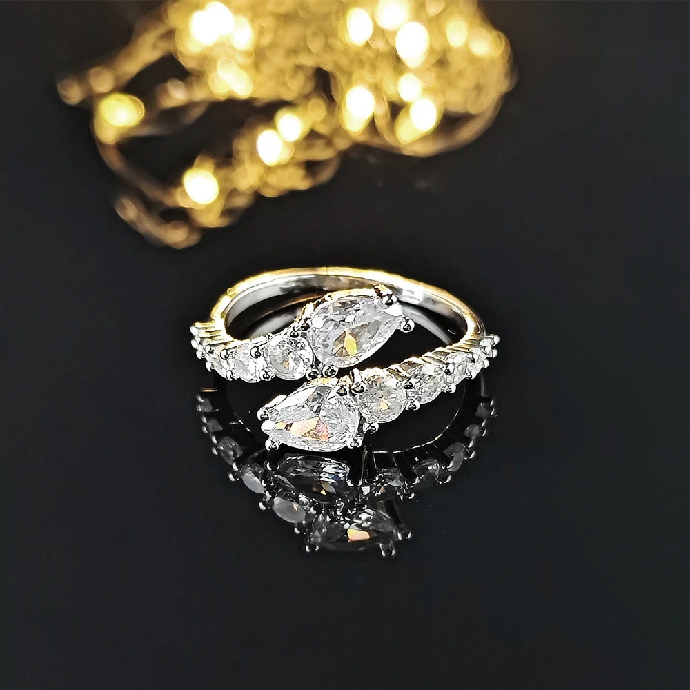 PANPOKI New Arrival Unique Design Silver Color Adjustable Fashion Ring for Women Valentine's Day Gift Jewelry