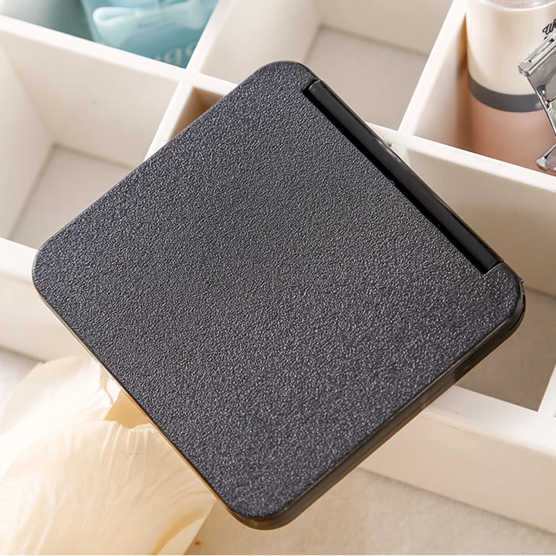 KISSLIVE Foldable Makeup Mirror Mini Square Makeup Vanity Portable Hand Mirrors Double-sided Compact Cosmetic Mirror