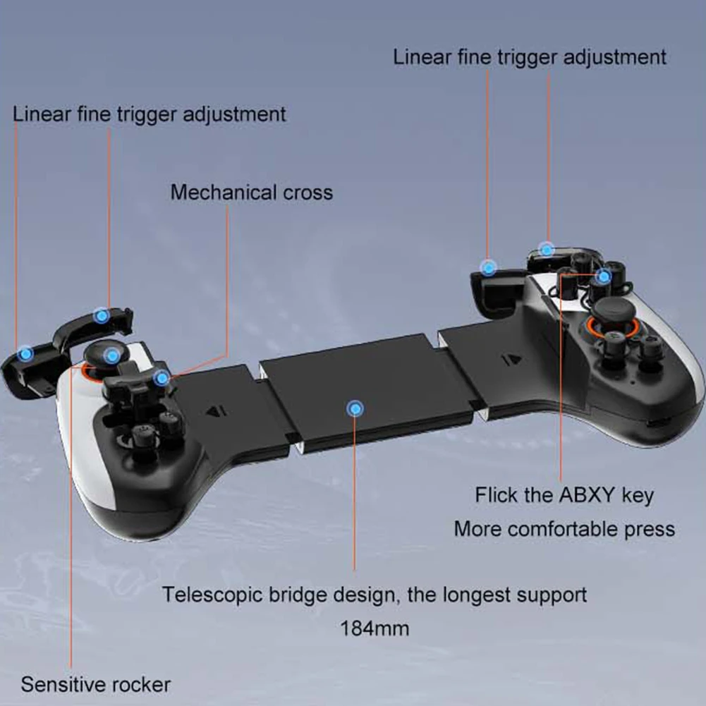 DICHEN Telescopic Gamepad Wireless Mobile Gaming Controller 300mAh Game Handle