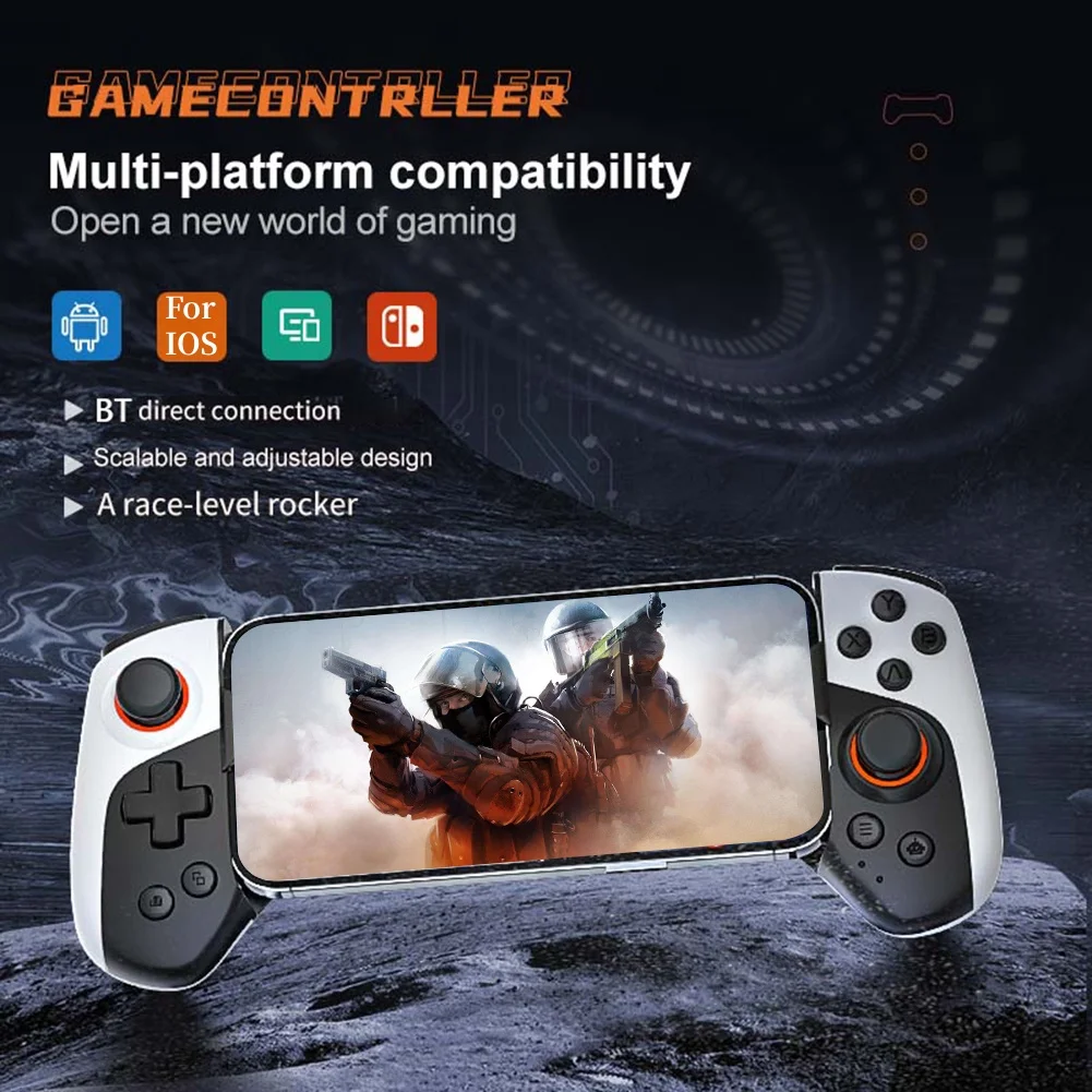 DICHEN Telescopic Gamepad Wireless Mobile Gaming Controller 300mAh Game Handle