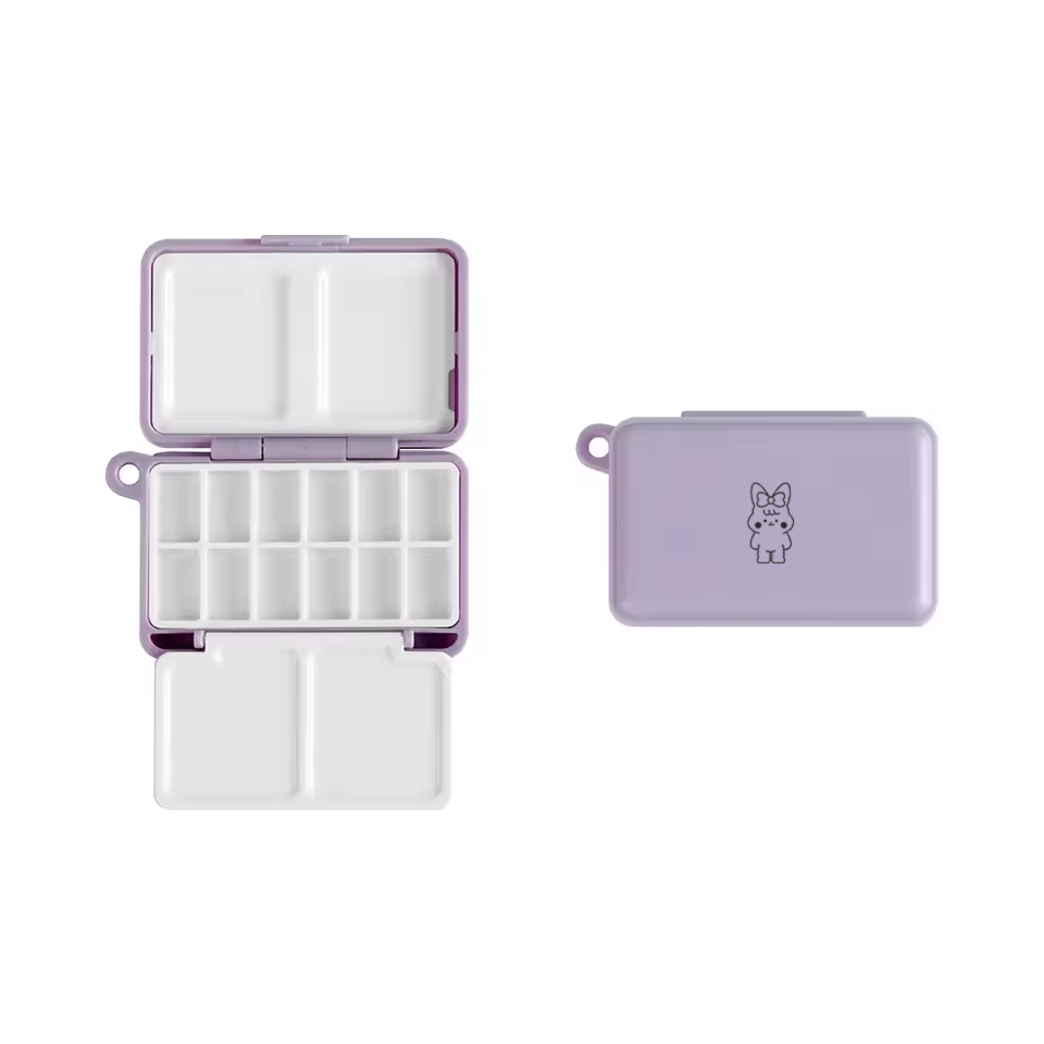 1pc Mini Portable Plastic Painting Box for Watercolor Paint Subpackage paint boxes for use in schools
