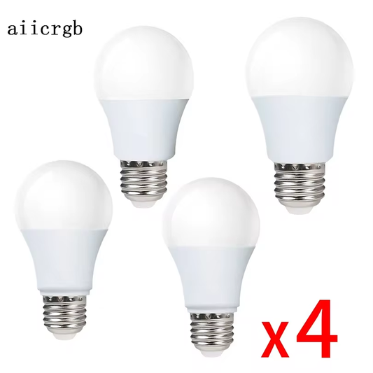 aiicrgb 4pcs LED Bulb Lamps AC 220V 12W Lampada Led Light Bulbs Living Room Home Indoor light bulbs