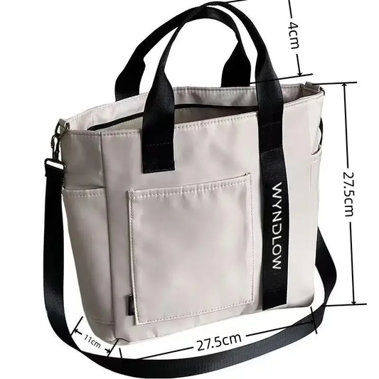 WYNDLOW New Casual Tote Large Capacity Shoulder Bag Nylon Waterproof Canvas Handbag Simple Fashion Messenger Bags For Schoolgirl