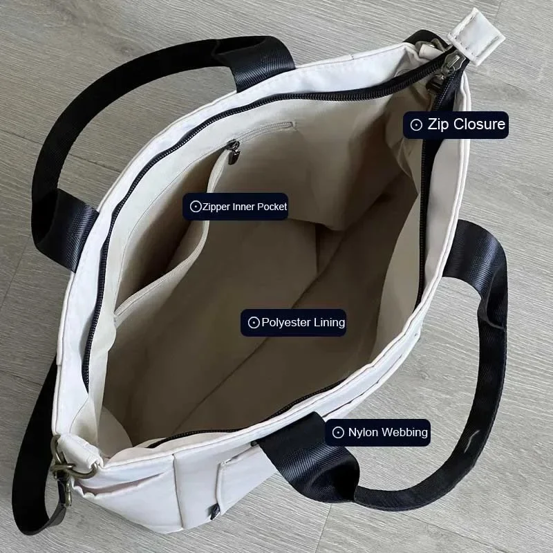 WYNDLOW New Casual Tote Large Capacity Shoulder Bag Nylon Waterproof Canvas Handbag Simple Fashion Messenger Bags For Schoolgirl