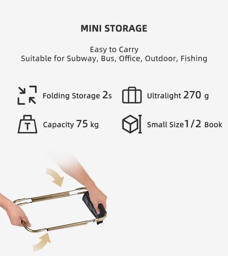 Inflatable Tube Man Lightweight Outdoor Camping Chair Aluminium Folding Fishing Stool Collapsible Camping Seats Hiking Stool Lounge furniture