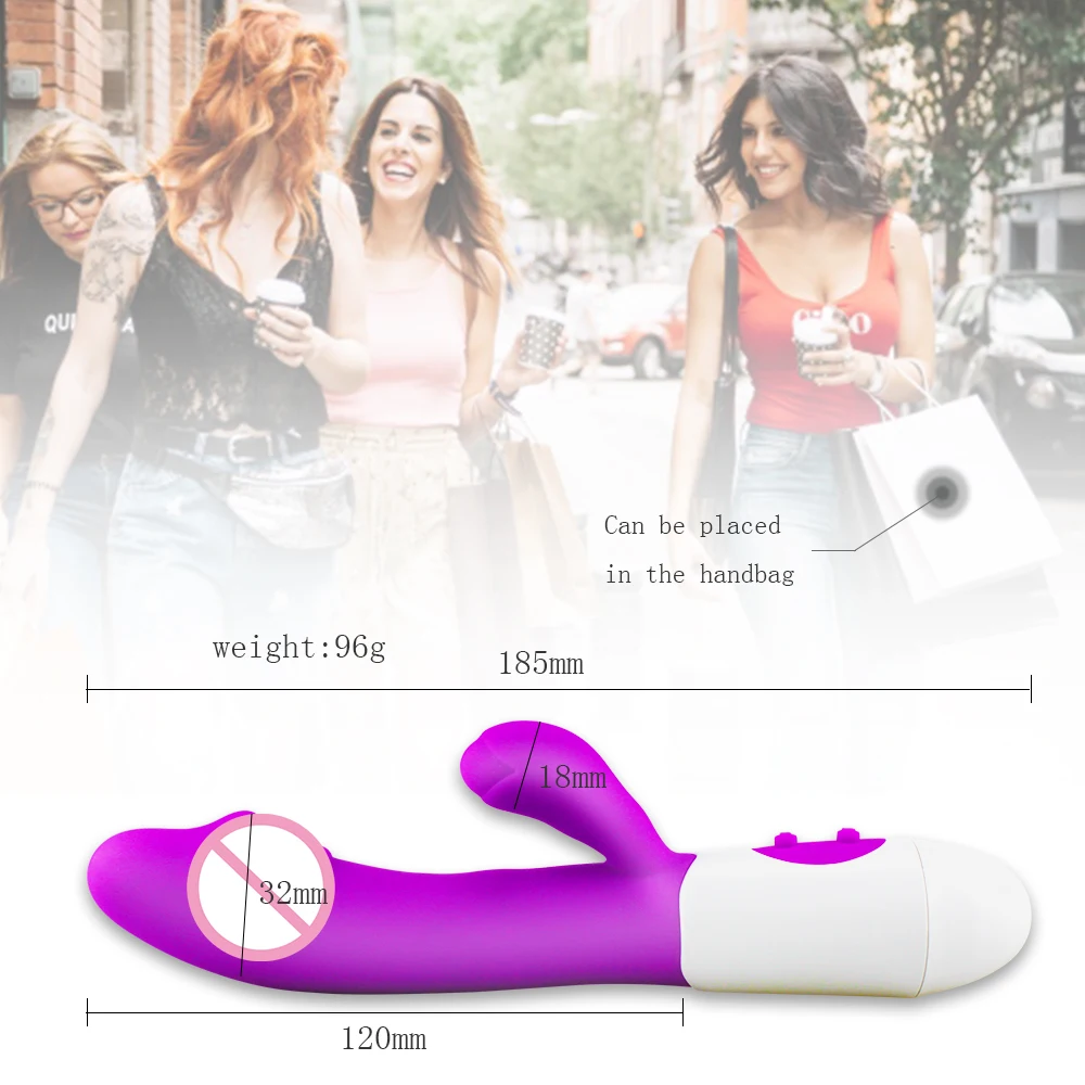 Weataede Silicone G Spot Dildo Rabbit Vibrator Dual Vibration 10 Speeds Female Vagina Clitoris Massager Adult Sex Toys For Women