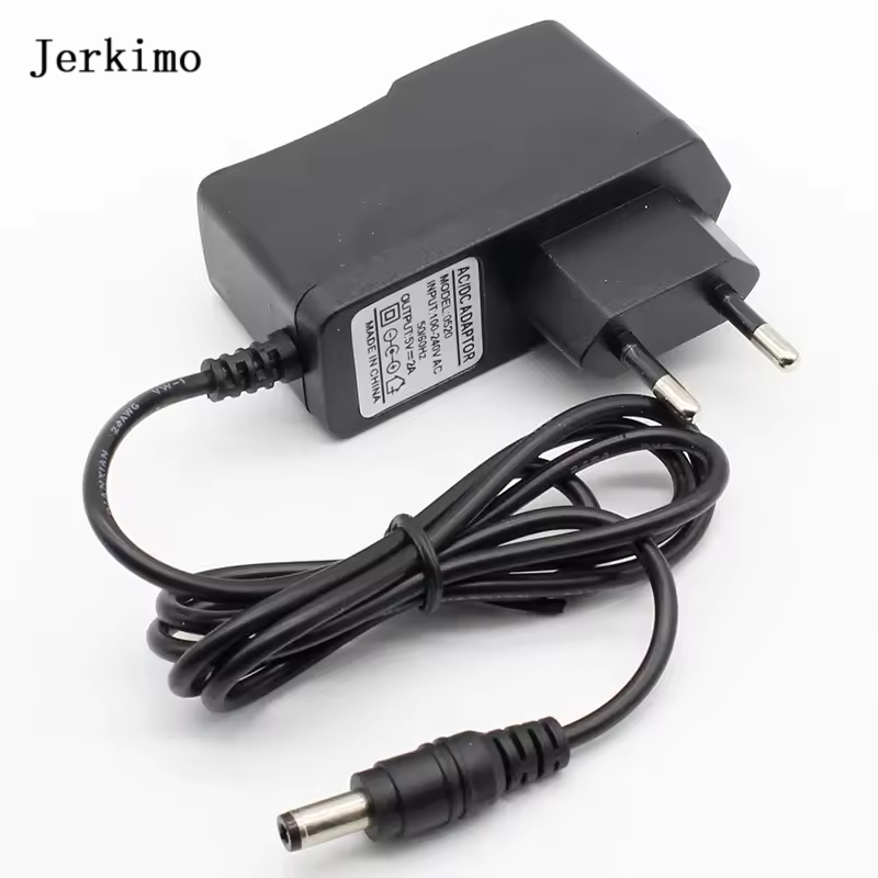 Jerkimo 1PCS 5V2A New AC 100V-240V Converter Adapter DC 5V 2A 2000mA Power Supply EU Plug DC 5.5mm x 2.1mm