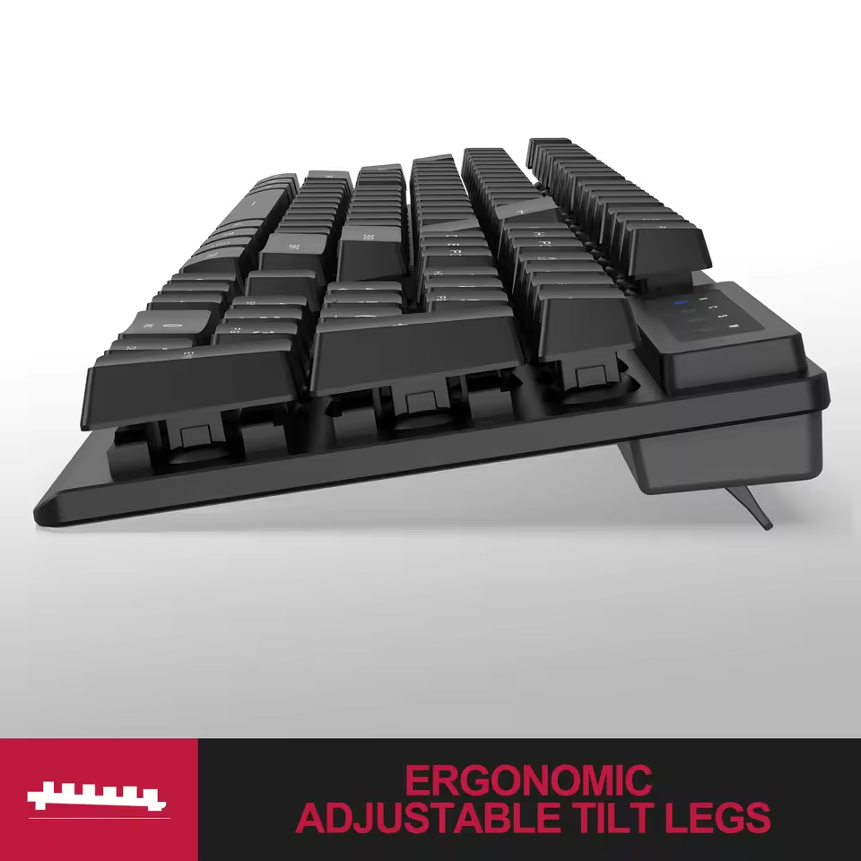 MYNINES Wired Computer Keyboard Full-Size with 12 Multimedia Keys Compatible with PC Laptop (Black)