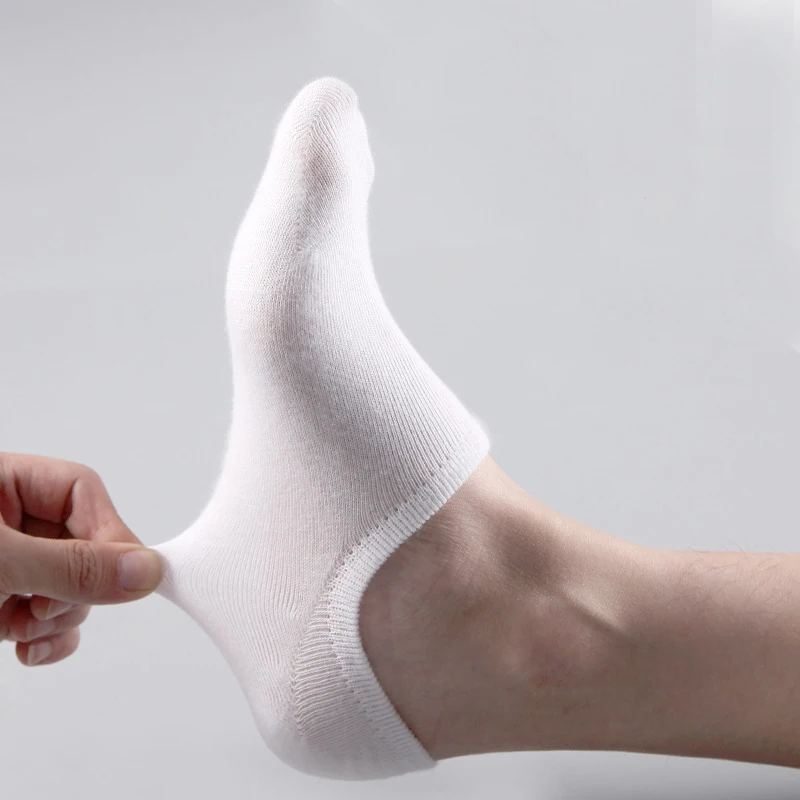 SANHO 5Pair / Lot Fashion Happy Men Boat Socks Summer Autumn Non-slip Silicone Invisible Cotton Socks Male Ankle Sock Slippers Meia ﻿