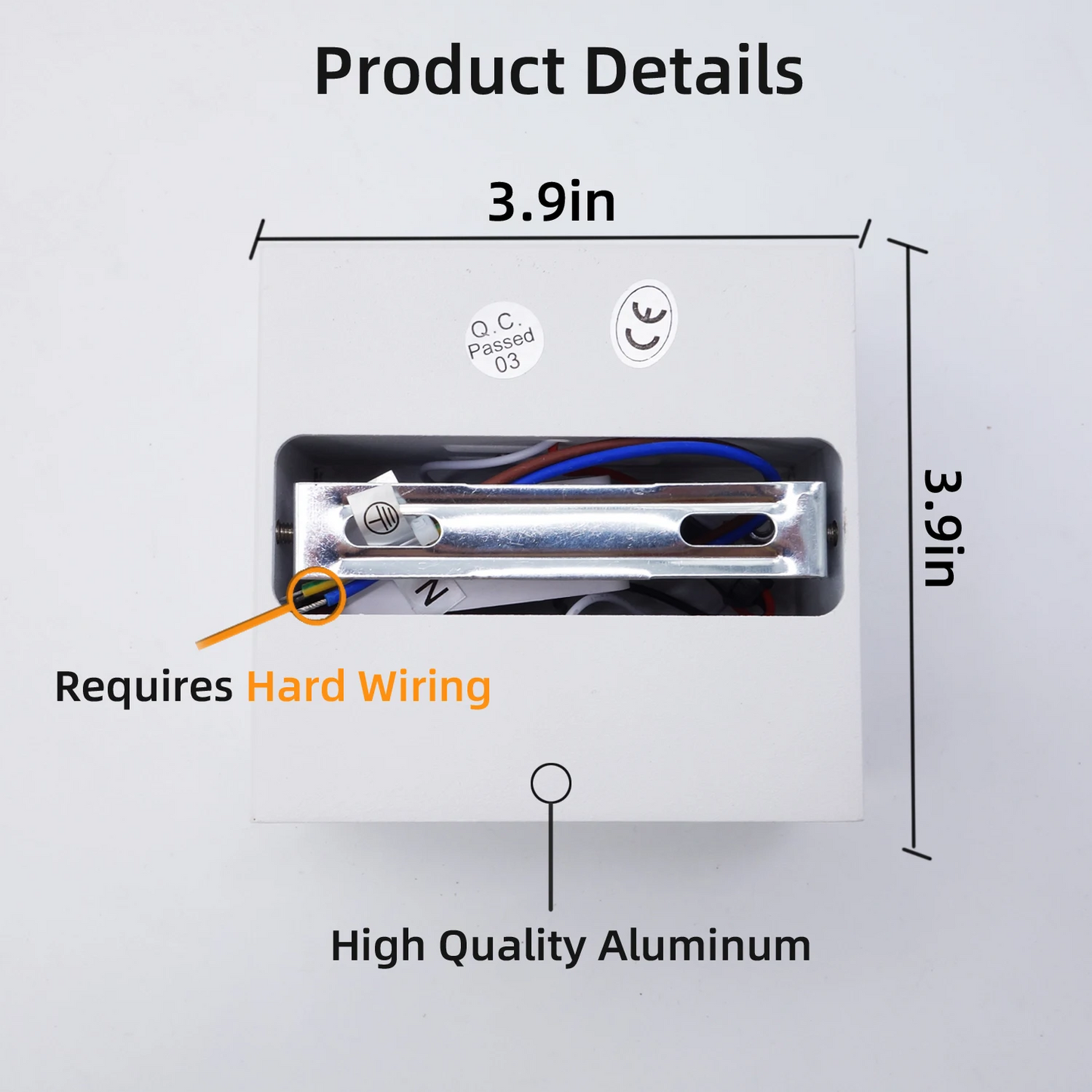 HAPPYBAG LED Wall Sconces 6W Modern Indoor Wall Lamp White Up Down Wall Mount Lights for Living Room Hallway Bedroom Decor