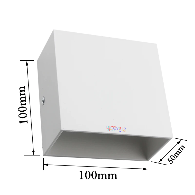 HAPPYBAG LED Wall Sconces 6W Modern Indoor Wall Lamp White Up Down Wall Mount Lights for Living Room Hallway Bedroom Decor