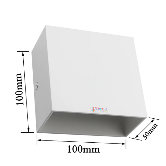 HAPPYBAG LED Wall Sconces 6W Modern Indoor Wall Lamp White Up Down Wall Mount Lights for Living Room Hallway Bedroom Decor