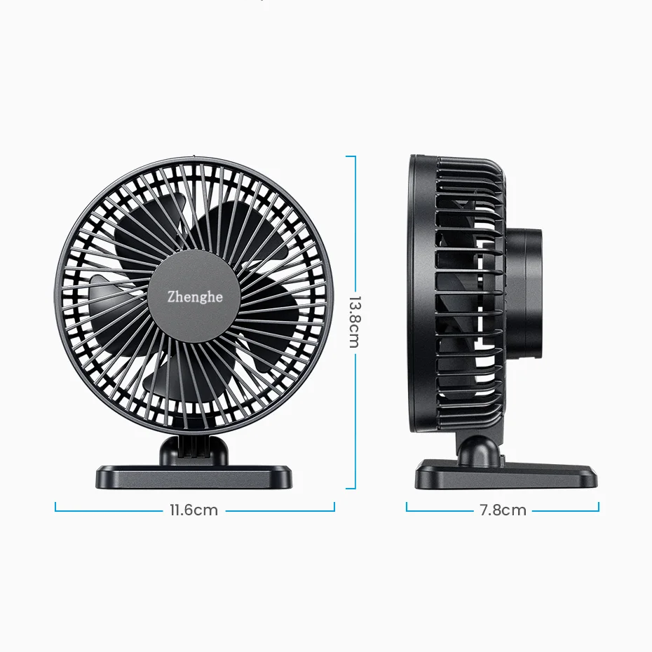 Zhenghe Mini USB Desktop Fan Portable Fan Desktop  USB Quiet Cooling Fans Three Speed Adjustment Suitable