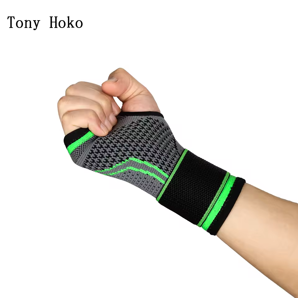 Tony Hoko Sports Wristband Wrist Protector Palm Guard Wrist Support Adjustable Wrist Brace Strap Compression Gloves for Carpal Tunnel Wrist guards for athletic use