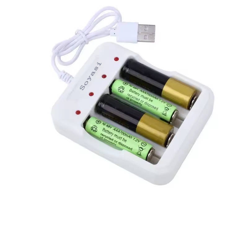 Soyasi USB Output Ni-MH Battery Charger For 1.5V AA / AAA Battery Universal 4 Slots Smart Charger Fast Charge