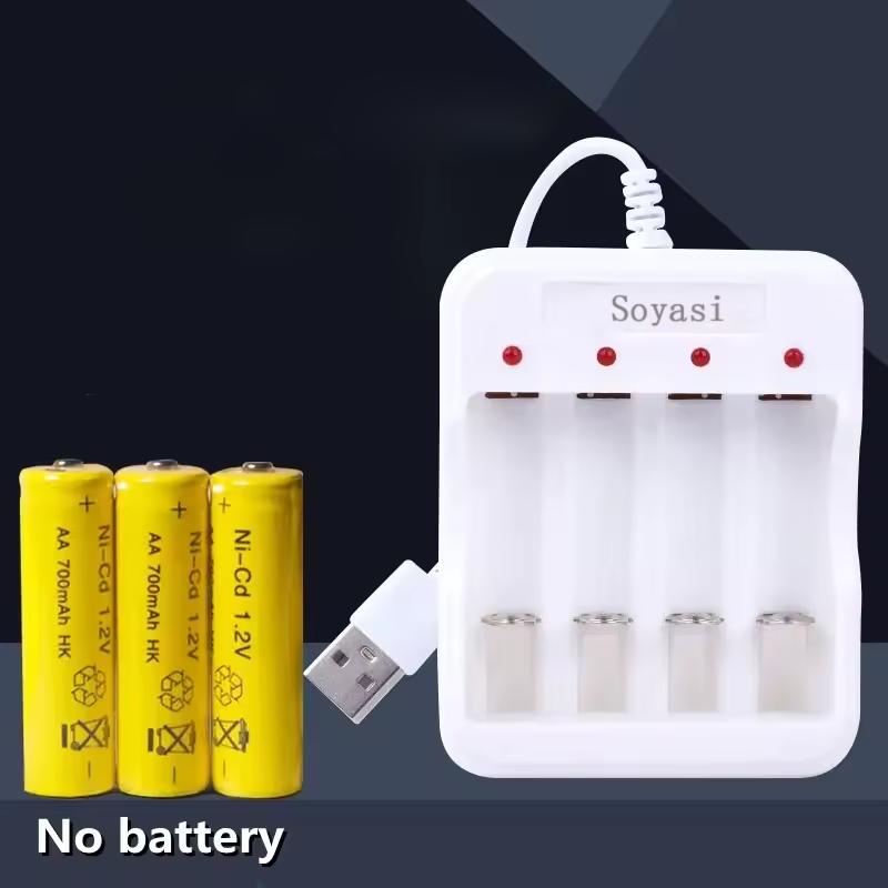 Soyasi USB Output Ni-MH Battery Charger For 1.5V AA / AAA Battery Universal 4 Slots Smart Charger Fast Charge