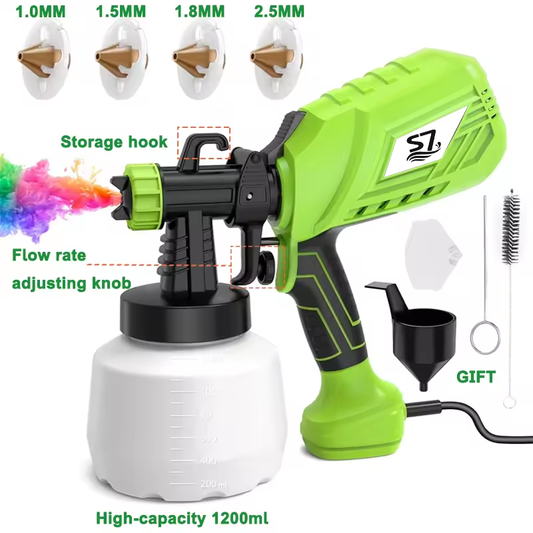 S7 550W Electric Spray Gun Paint Sprayer Machine Gift Of 4 Nozzles Of Different Sizes 1200ml Capacity Tools For Construction Automatic electrostatic-paint sprayers