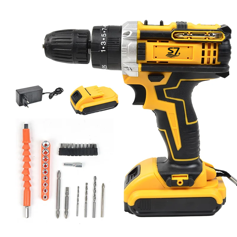 S7 20v Electric Power Drill Kit For Home Repair Maintainance And Improvements Including All Daily Home Tools Drill Bits