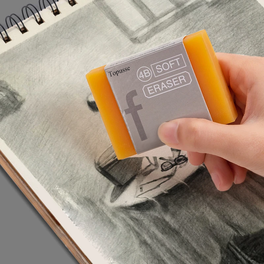Topusse Extra Large No Smudge Soft Soap Rubber Eraser for B 2B 3B 4B Drawing Sketch Pencils for School Office Art