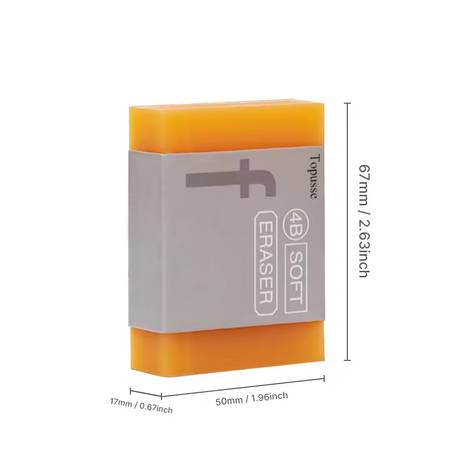 Topusse Extra Large No Smudge Soft Soap Rubber Eraser for B 2B 3B 4B Drawing Sketch Pencils for School Office Art