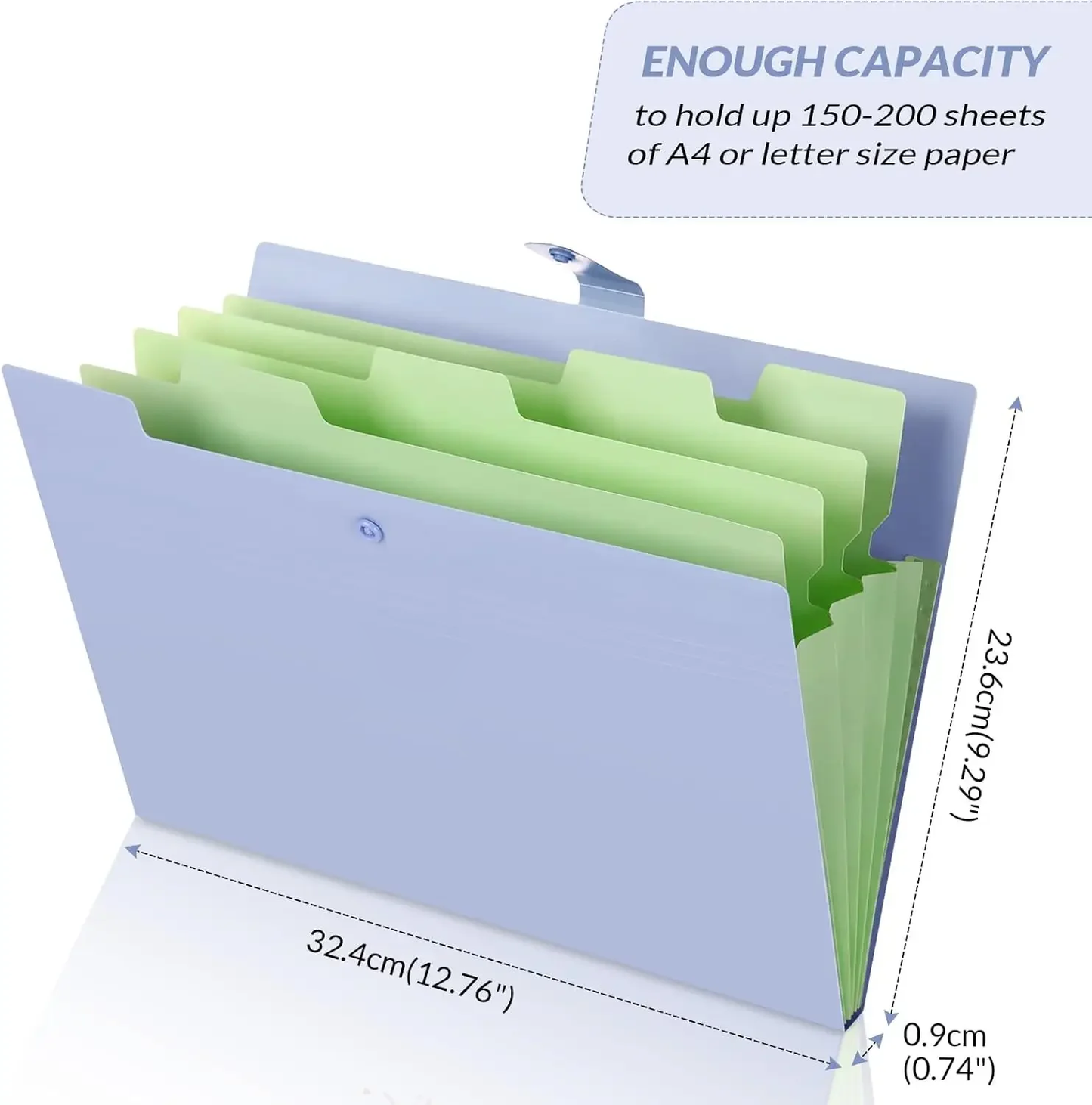 Topusse A4 Paper Expanding Folder Pocket Organ Organizer
