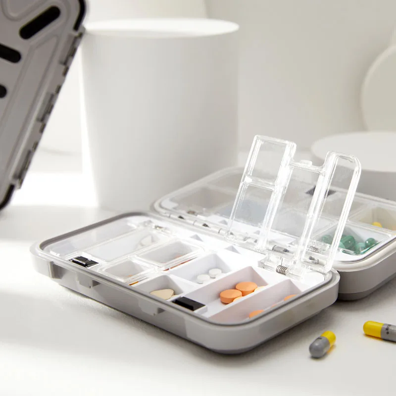 Huolacove Travel Pill Case Home Medicine Storage Organizer Container Drug Tablet Dispenser Independent Lattice Pill Box Accessories Plastic pill boxes for commercial use