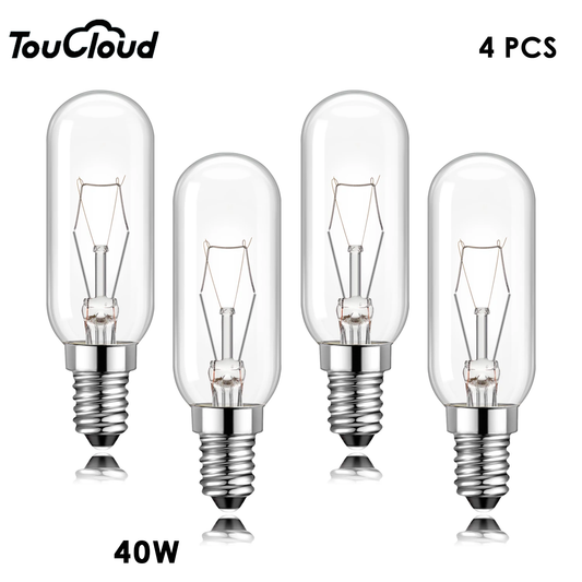 TouCloud 4Pack 40W Tubes Bulbs 220V Warm White 2700K Dimmable Incandescent Light Bulb