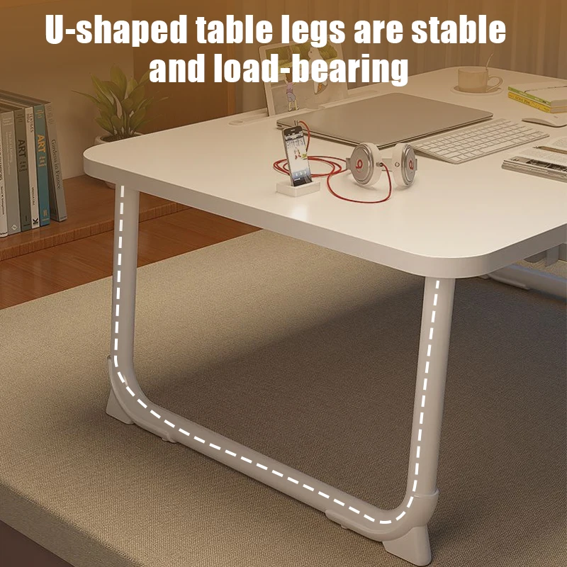 Heromate Bedroom desk laptop desk lazy person desk bay window desk folding table small table board-style retractable table