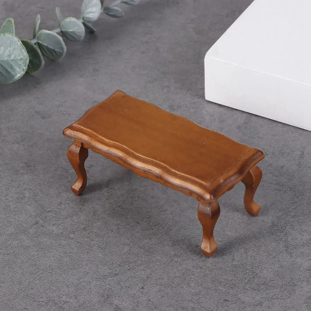 VIVORA 1/12 Dollhouse Miniature Mini Wooden Table Coffee Table Simulation End Table Furniture Toys for Doll House Furnishings