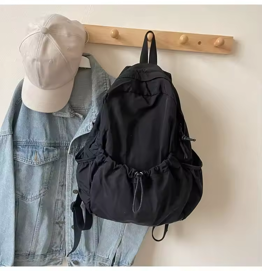 WITHONS Casual Backpack Women Large Capacity Fashion Junior High School Student Pleat School bags Cloth Bag Korean Travel Backpack