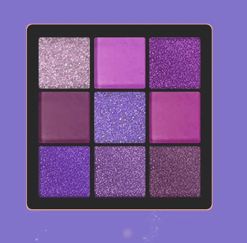 GLEAMORE Purple Eyeshadow Palette 9 Color Matte and Shimmering violet Eye Makeup for Creating Smoky or Natural Looks Cosmetic