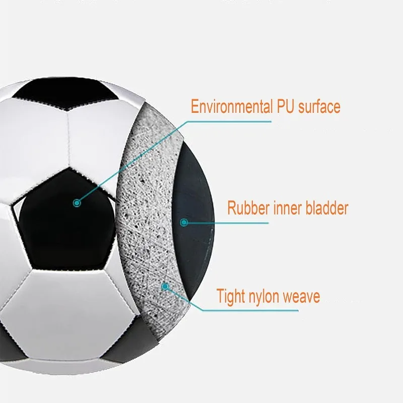 kisama Professional Training Soccer Balls Classic White Black Thicker PU Soccer balls Tight Weaved Suitable Trainning Practice or Gift