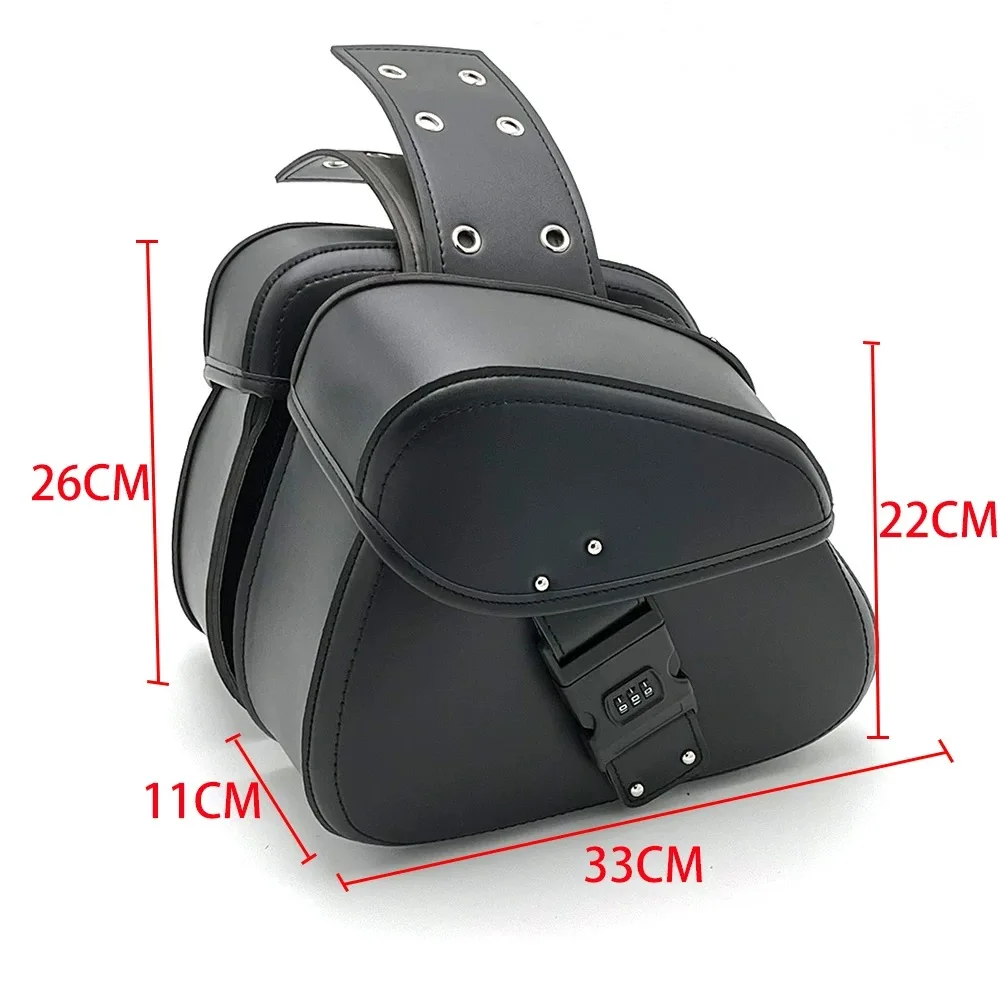Zevybike Password Lock Motorcycle Saddlebags Side Tool Storage Saddle Bags Universal