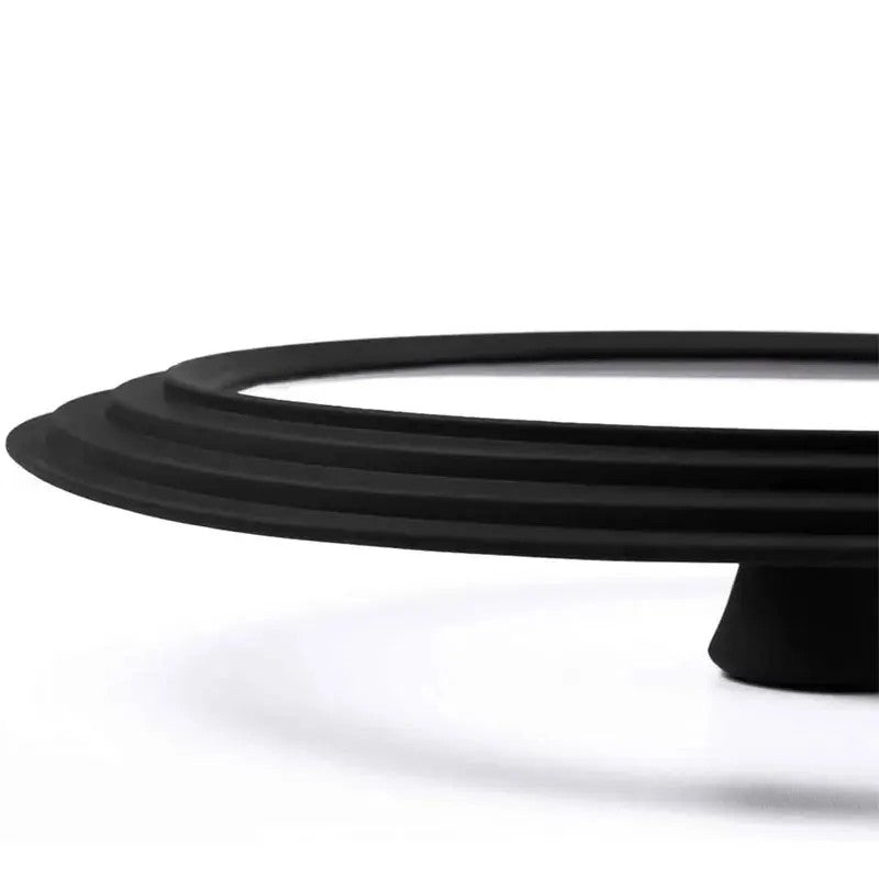 Kirishou Universal Lid for Pots Pans Cookware Tempered Glass Lid for Skillets with Silicone Rim Replacement Lids for Frying Pan Pot lid