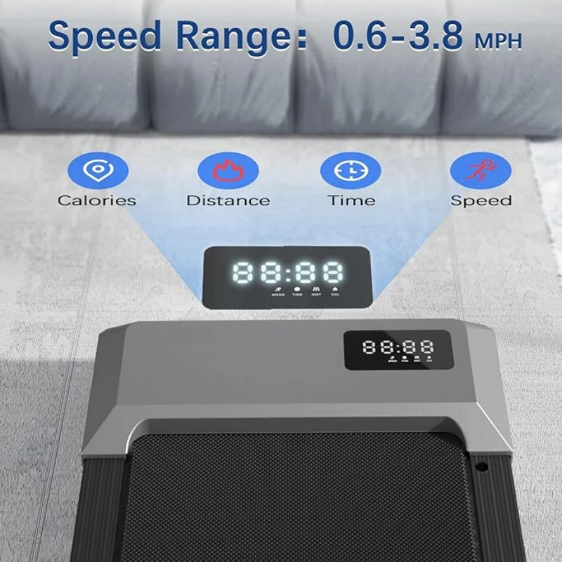 zoogo 300lbs Treadmill for Home 2.5HP Treadmills Walking Pad LCD Digital Data Display 2in1 Walking Running Fitness Exercise Machine