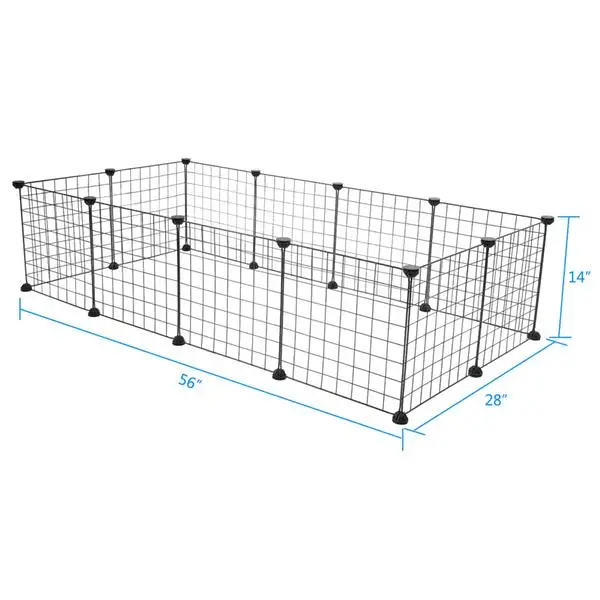 EASY BRIDGE Pet Playpen Small Animal Cage Indoor Portable Metal Wire Yard Fence for Small Animals Kennel Crate Fence Tent