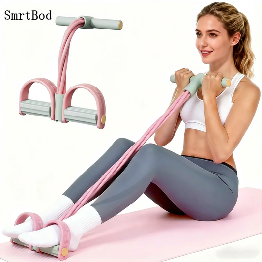 SmrtBod Adjustable Resistance Foot Pedal Resistance Band Home Gym Equipment for Waist Leg Arm Full Body Training